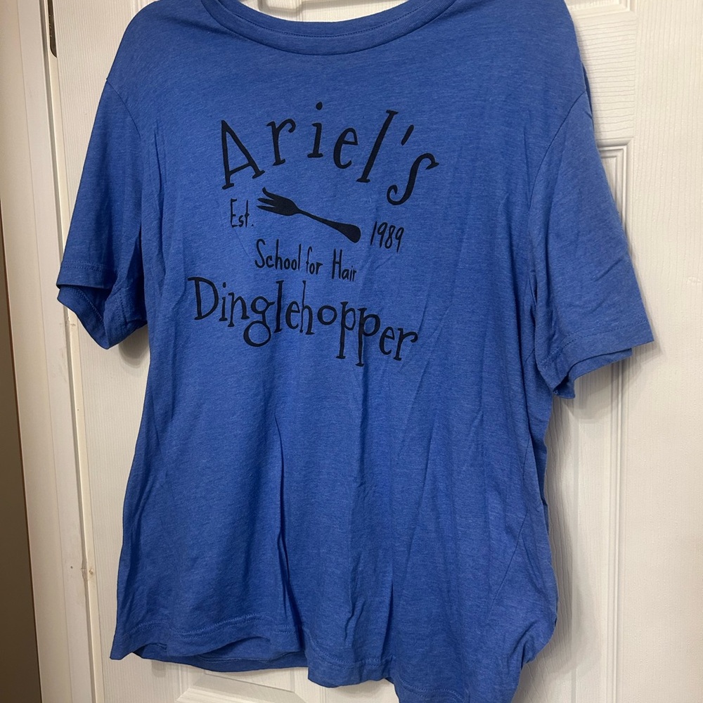 Blue Graphic T-Shirt with Little Mermaid Theme